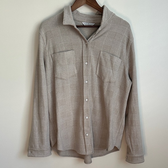 Alpine Other - Alpine Men's Casual Beige and Cream Checkered Shirt